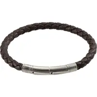 Fossil - Bracelet En Cuir Tressé - Gris