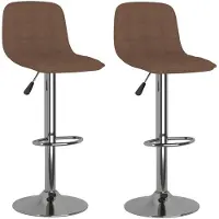 vidaXL Tabouret de bar 2 pcs tissu marron