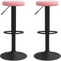 vidaXL Tabouret de bar 2 pcs velours rose