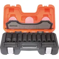 Bahco IMPACT DEEP SOCKET SET 1/2 14 pcs (10 mm, 11 mm, 12 mm, 13 mm, 14 mm, 15 mm, 16 mm, 17 mm, 18 mm, 19 mm, 21 mm, 22 mm, 24 mm, 27 mm)