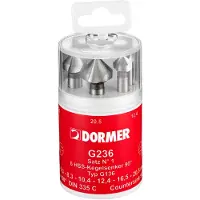 DORMER Hss Straight Shank Countersink Set No 1 (10,4 mm, 12,4 mm, 16,5 mm, 20,5 mm, 6,3 mm, 8,3 mm)