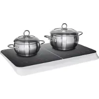 Medion Plaque de cuisson double à induction, 3500 Watt, Deux plaques de cuisson, 10 niveaux de température, écran LED, MD18493, noir