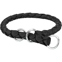 Trixie Collier anti-traction Trixie Cavo, noir pour chien - taille M-L : tour de cou 43-51 cm x l 1,8 cm