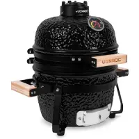 Vonroc Barbecue Kamado 13 pouces - Ø27 cm de surface de cuisson | avec support et couvercle anti-pluie