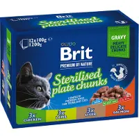 Brit PREMIUM Pouch Sterile Plate 12x100g pour les chats stérilisés