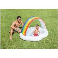Intex Rainbow Canopy Baby Pool Multicolore