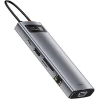 Baseus CAHUB-CU0G station d'accueil pour ordinateur portable/réplicateur de ports USB filaire 3.2 Gen 1 (3.1 Gen 1) Type-C Gris