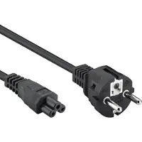 Goobay Câble D'Alimentation Avec Fiche Trèfle Nk 114 S-100, 1 M, Noir