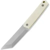 Logilink Couteau Kwaiken 90 M390 Scandi, ivory micarta, brown sheath