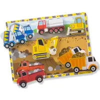 Melissa & Doug Wooden Chunky Puzzle Vehicles