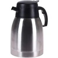 Excellent houseware 1x Koffie/thee thermoskan RVS 1500 ml - Isoleerkannen voor warme / koude dranken