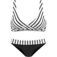LASCANA Bikini noir / blanc