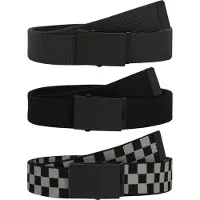 Urban Classics Ceinture de Urban Classics - Trio De Ceintures - Lot De 3 - pour Unisexe - noir/anthracite - Taille S-M