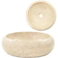 vidaXL Lavabo 40x12 cm marbre crème