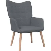 vidaXL Fauteuil relax gris foncé Tissu