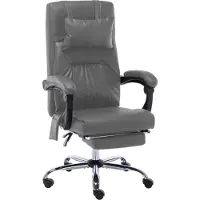 vidaXL Chaise de bureau de massage Anthracite similicuir - Chaises de bureau