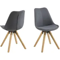 Ebuy24 Dima chaise de salle à manger gris.