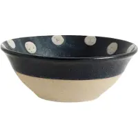Nordal Tasses granuleuses à pois bleu foncé / sable - lot de 4 pièces