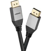 Celexon Câble DisplayPort 4K 3,0m - Professional Line (3 m), Câble vidéo, Noir, Gris