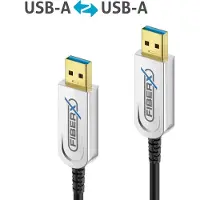FiberX Câble USB 3.1 Gen2, fibre, 10Gbps, A-A 50m noir (USB 3.2 Gen 2)