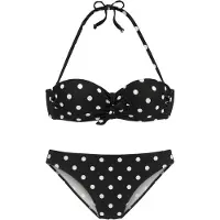 LASCANA Bikini noir / blanc