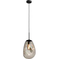 Masterlight Lampe suspendue Lava 1x verre à fumée Ø 24cm