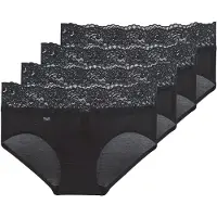 Sloggi Culottes & slips ROMANCE X 4 femmes - Noir - FR 44