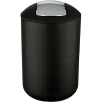 Wenko 21212100 Brasil Poubelle Taille L Noir 6,5 L 19,5 x 19,5 x 31 cm