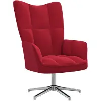 vidaXL Fauteuil relax vin rouge velours
