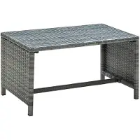 vidaXL Table basse anthracite 70x40x38 cm Poly rotin