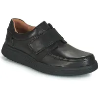 Clarks pour homme. 26136986 Chaussures en cuir Un Abode Strap Loafer noir (48), Plat, Velcro, Casuel