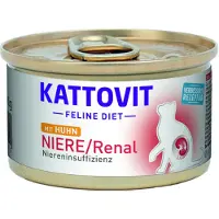 Kattovit Feline Diet Renal Nourriture humide au poulet pour les chats souffrant de problèmes rénaux 12x85 g
