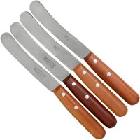 Robert Herder Buckels set de 4 couteaux petit déjeuner, prunier, acier carbone