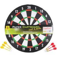Longfield Massamarkt Dartboard + Fléchettes 18 gr