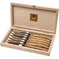 Claude Dozorme Laguiole Coffret de couteaux à steak 6 pièces, Olivier