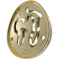 Huzzle Brain Teaser Cast L'ouef Argent / Or