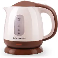 Aigostar - Mini bouilloire 1100 watts, Bouilloire de voyage, Bouilloire 1 litre compacte, Bouilloire petite, Silencieuse, sans BPA, Marron