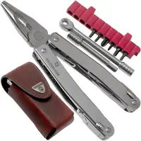 Victorinox SwissTool Spirit X Plus Ratchet 3.0236.L multitool avec étui en cuir