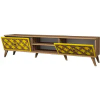 Skye Decor , Class - Noyer, Jaune, Meubles TV, Noyer, 180 x 44 x 35 cm