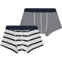 Petit Bateau Boxers - 2 Pack - Marine/Blanc à Rayures - - 6 ans (116) - Boxers