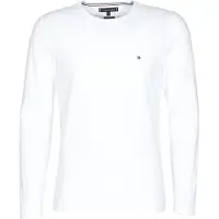 Tommy Hilfiger T-Shirt 'Long Sleeve Slim' bleu marine / rouge / blanc