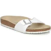 Birkenstock Sandales Madrid blanches Birko-Flor normales unies
