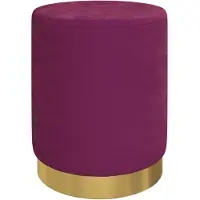 vidaXL Tabouret de rangement rond Violet Velours 31 x 37 cm
