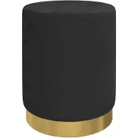 vidaXL Tabouret de rangement rond Noir Velours 31 x 37 cm