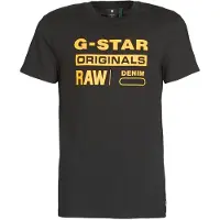 G-Star T-Shirt 'Graphic 8' jaune / noir