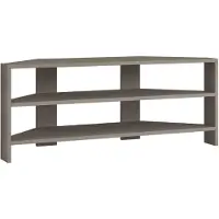 Decortie Thales Téléviseur d'angle moderne Centre multimédia Coin TV Moka clair 110 x 36 x 45 cm