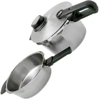 Fissler Vitavit Premium 622-412-11-070, set autocuiseur 3 pièces avec panier vapeur, 4,5 L