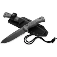 Lionsteel Couteau T6 Old Black, black canvas micarta