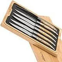Laguiole En Aubrac set de couteaux à steak 6 pièces bouleau, 62C99BHIH