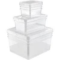 Keeeper Bea Collection 3x1.7l/2x5.6l/3x18l Storage Box 8 Units Clair